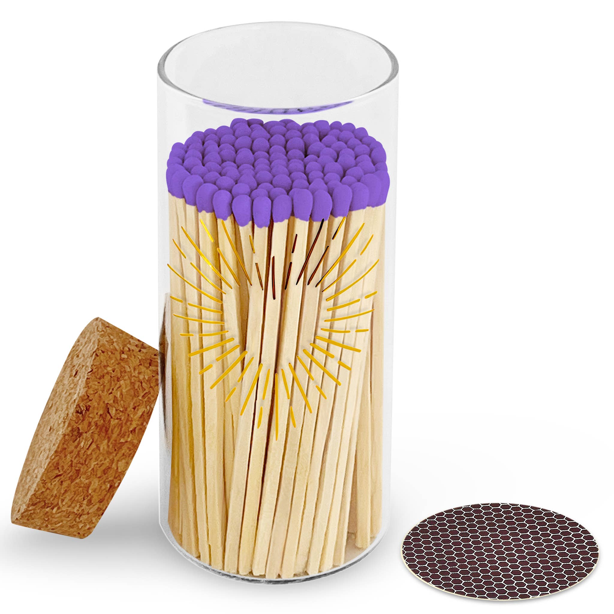 Thankful Greetings – wholesale Tändsticka – Guldtryck med 4" tändstickor & stor korktoppburk18