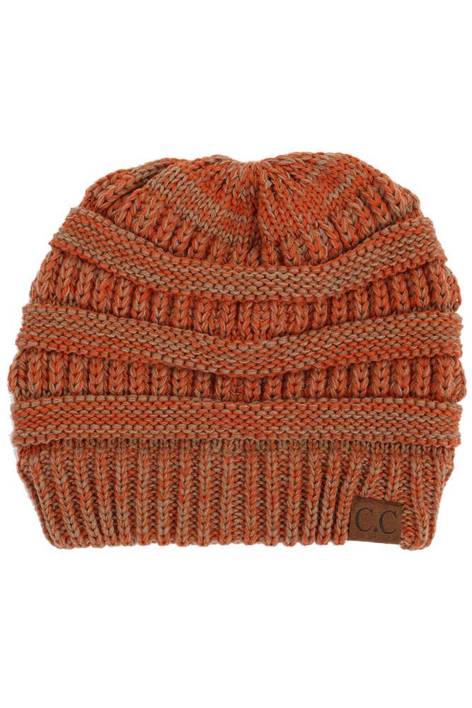 Hana - Wholesale Beanie - Women's - C.C Two Tone Color Knit Beanie22