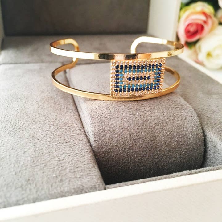Evileyefavor – wholesale Berlockarmband – Guld Evil Eye Armband, Turkiska Evil Eye smycken, Manschettkedja