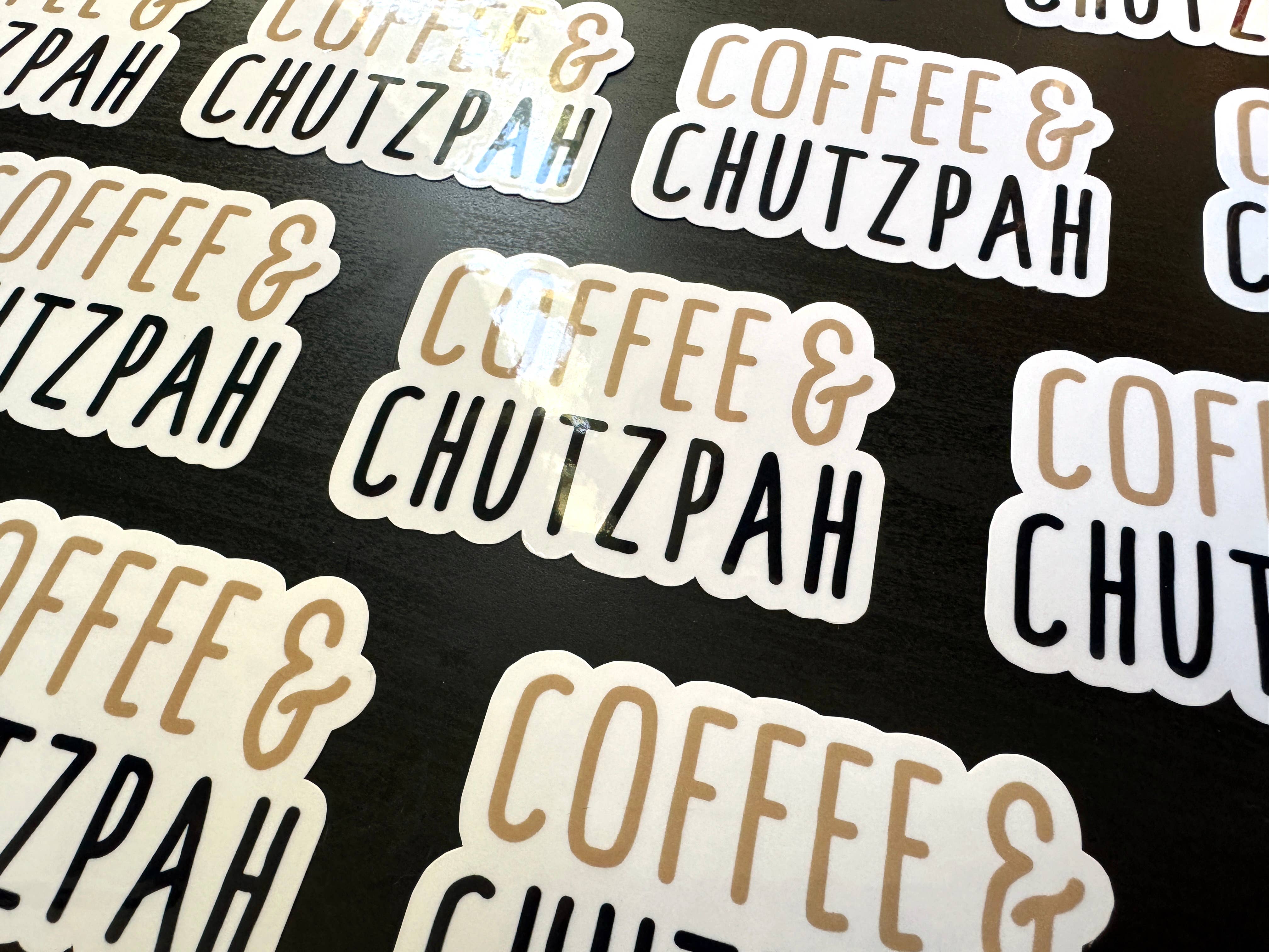 Atara Sarina – wholesale Sticker – Coffee and Chutzpah - Vinyl Sticker - Funny Jewish Sticker2