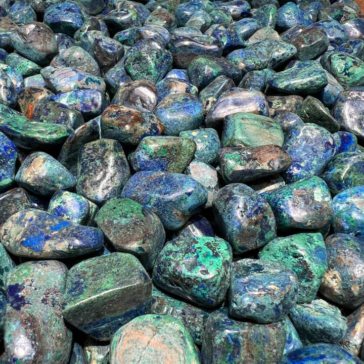 Malachite And More - Wholesale Spiritual Stone/Crystal - 1 LB Azurite Tumbles Assorted