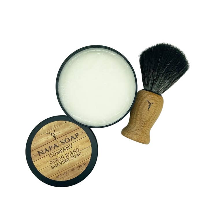 Napa Soap Company - Wholesale Shaving Set/Kit - Men's - Shaving Soap Set - Black Tin