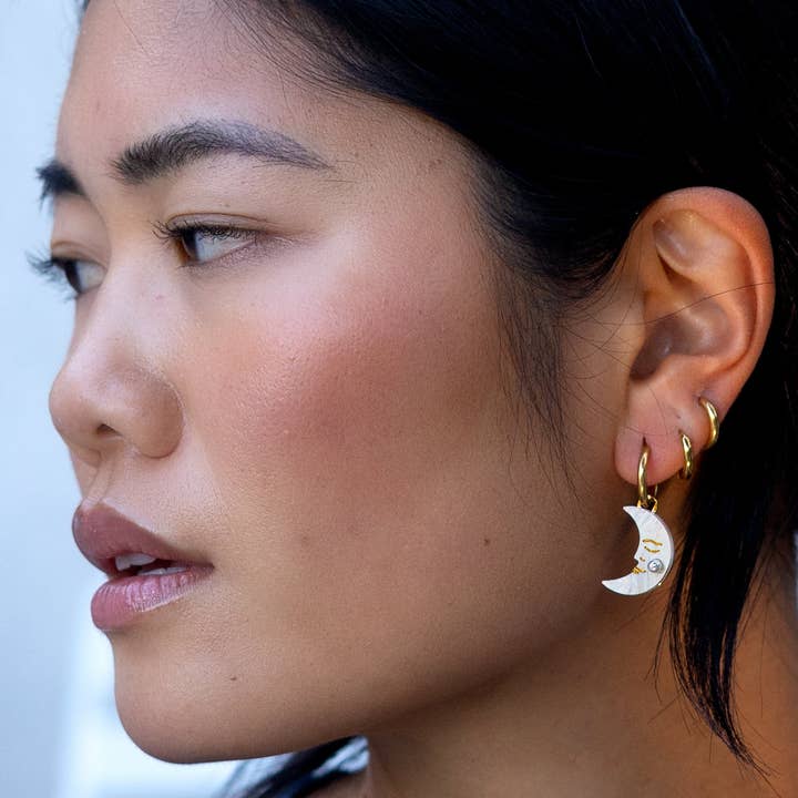 Peter and June - Vente Petits anneaux - Créoles Célestes - Plaqué Or 18K1