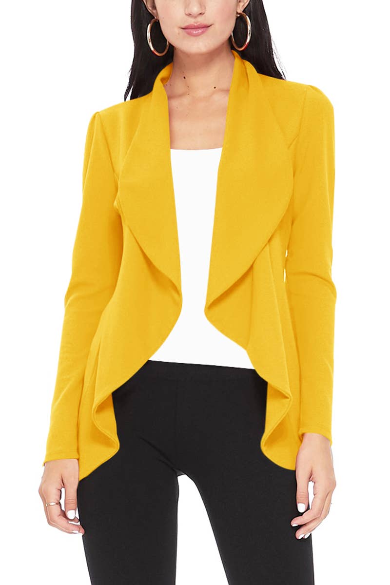 MOA COLLECTION - Wholesale Blazer - Women's - Women's Solid Casual Career Blazer Jacket10