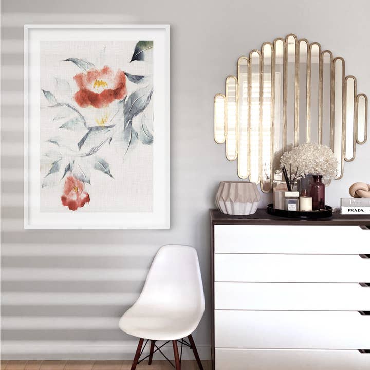 PRINT AND PROPER - Wholesale Art print - Oriental Flowers Poster. Japanese Floral Wall Art Print1