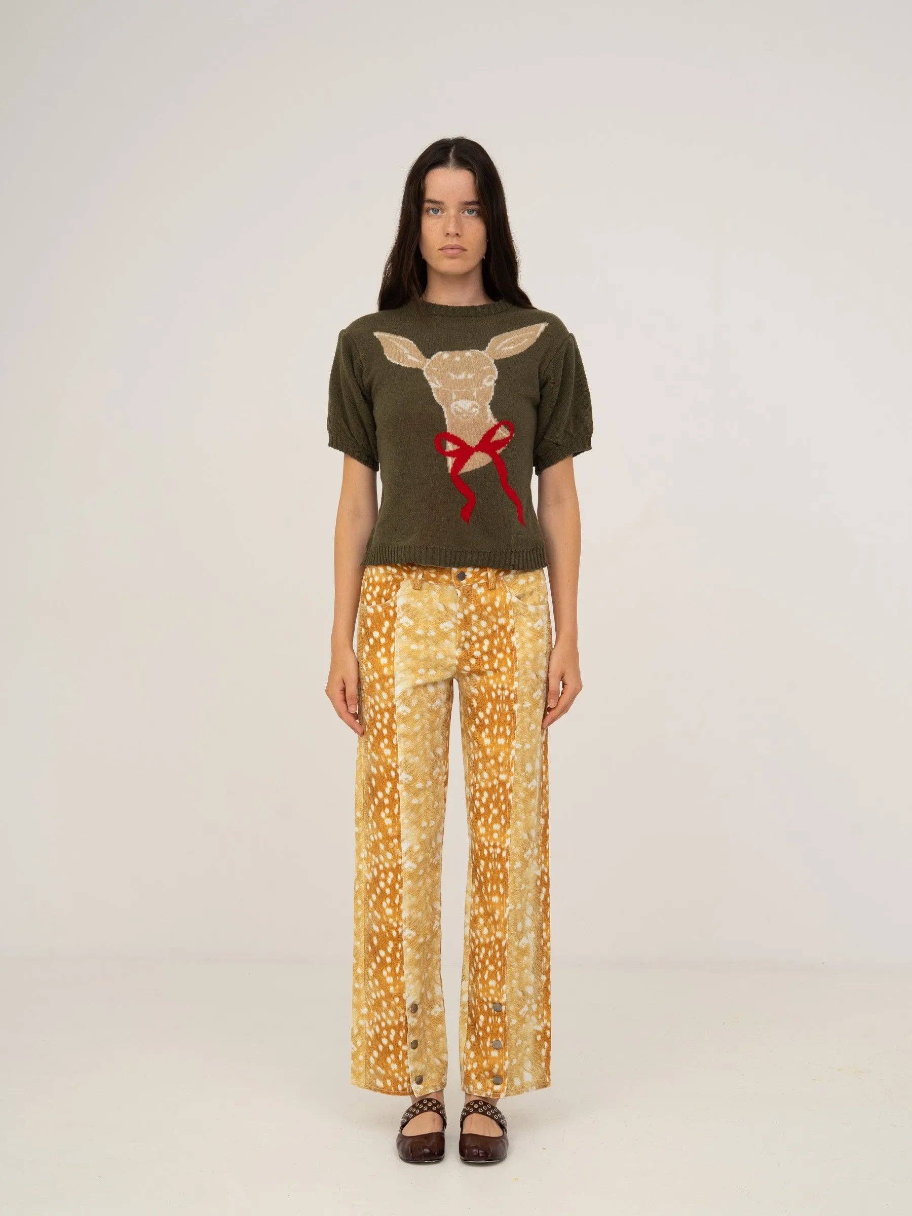 CARMEN SAYS - Wholesale Jeans - Women's - Vaqueros de mezclilla con estampado de ciervo2