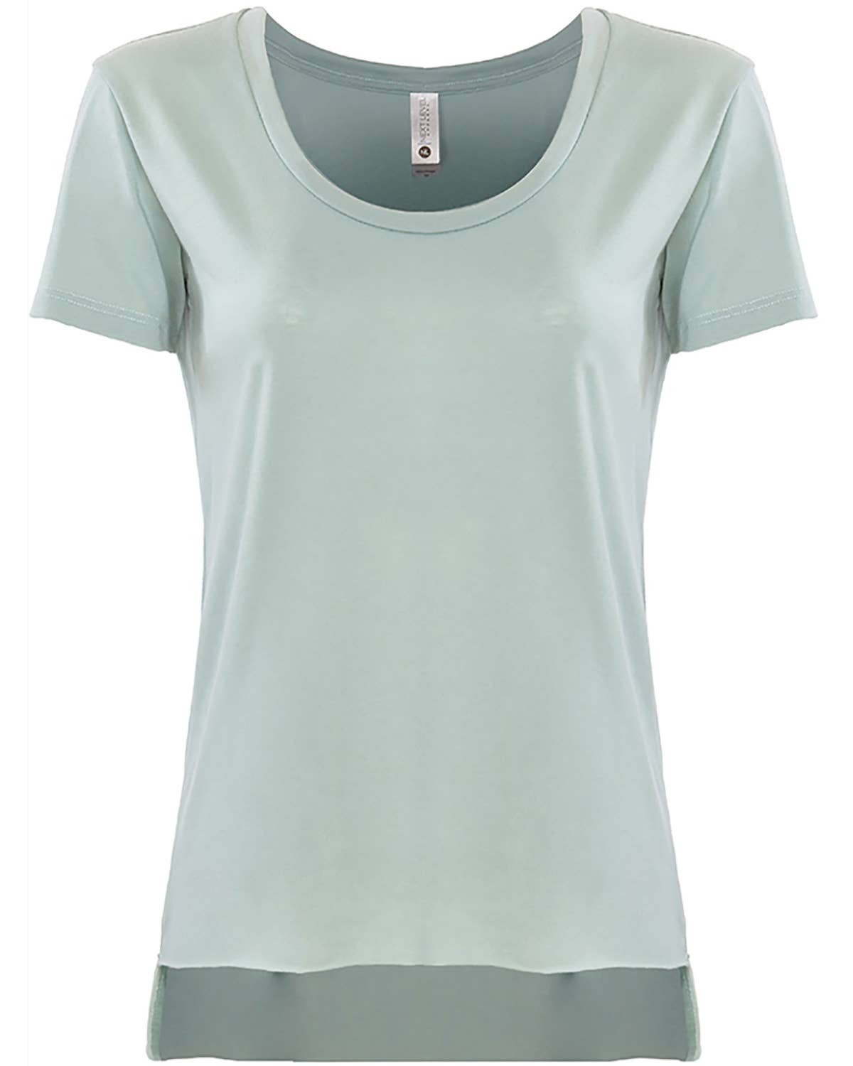 Mad Love Shop - Wholesale Screen Printed T-Shirt - Women's - Sea foam Scoop Hi Lo Tee with Tropical Print3