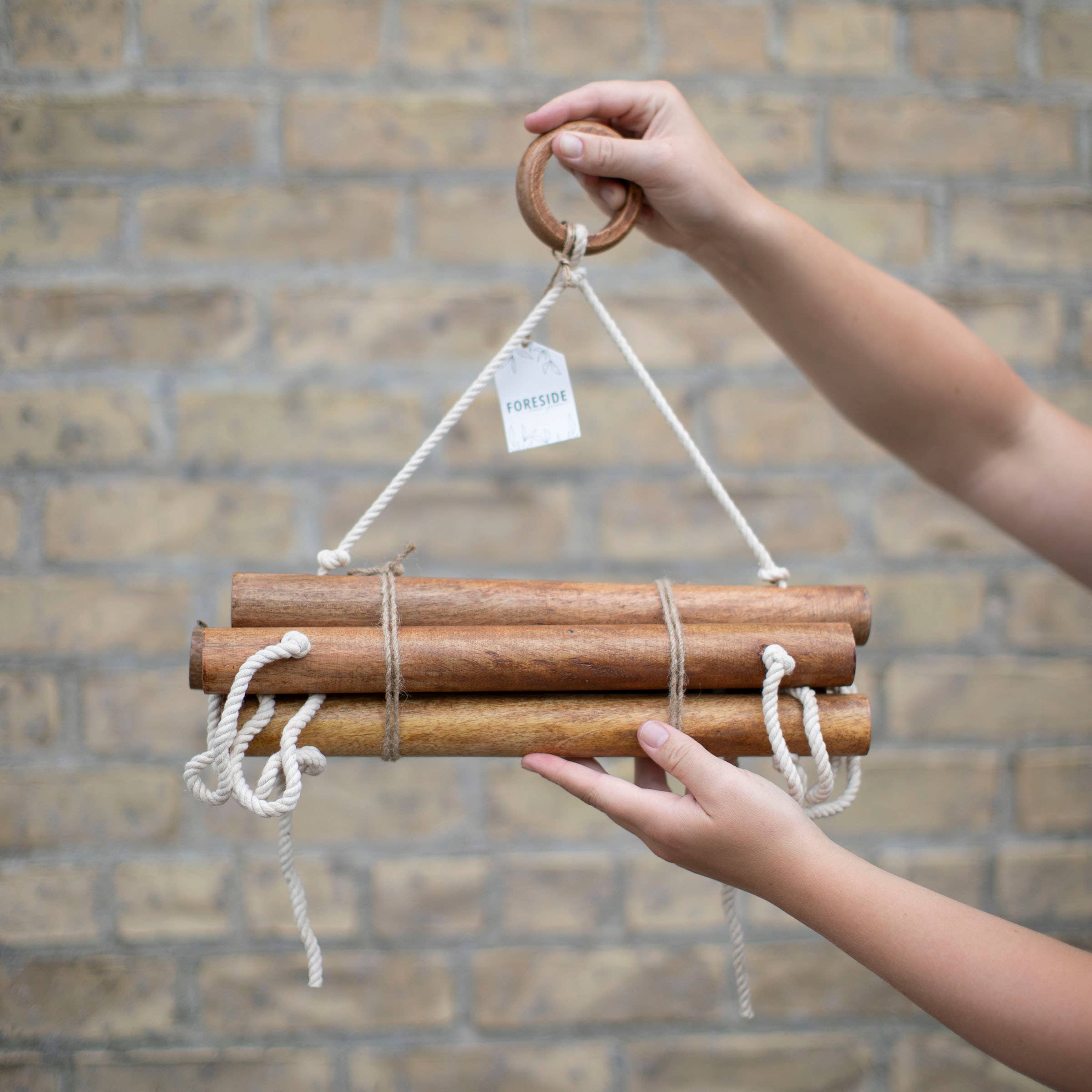 Foreside Home & Garden - Wholesale Wall Mounted Shelf - SALE - Macrame Hanging Blanket Ladder5