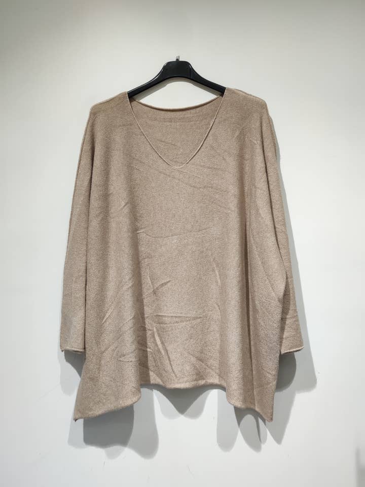 Pomelo paris - Wholesale Knit Sweater - Women's - MILA GT V-neck Sweater - AH26