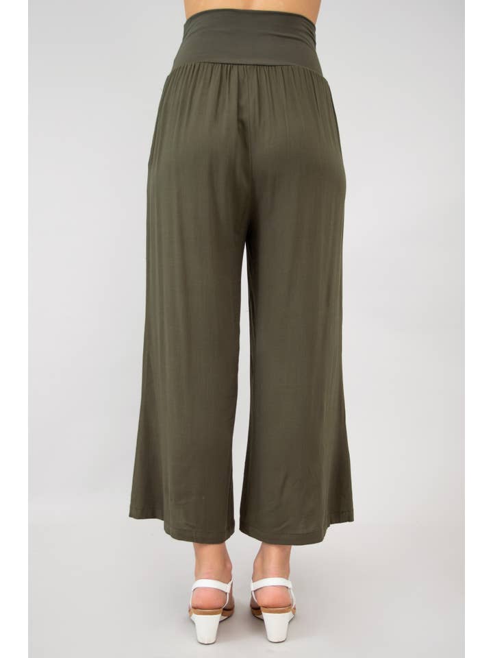 Blue Sky Clothing Co LLC - Wholesale Pants - Women's - Landon Capri, Khaki, Linen Bamboo