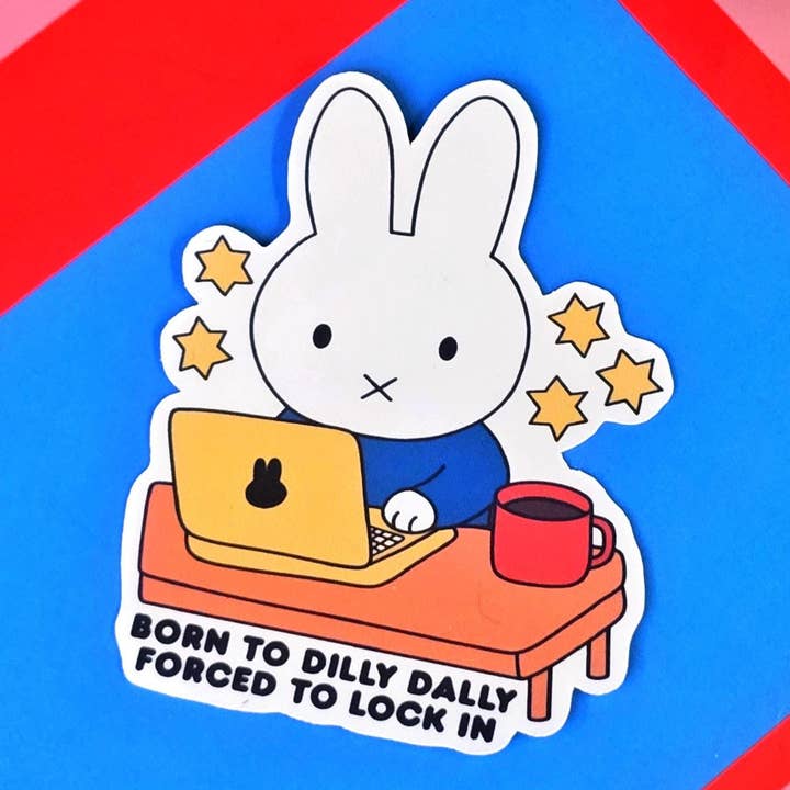 Adesivi impermeabili in vinile tagliati a forma di coniglietto carino e Miffy per la vendita all'ingrosso da parte di Cuddle & Doodle