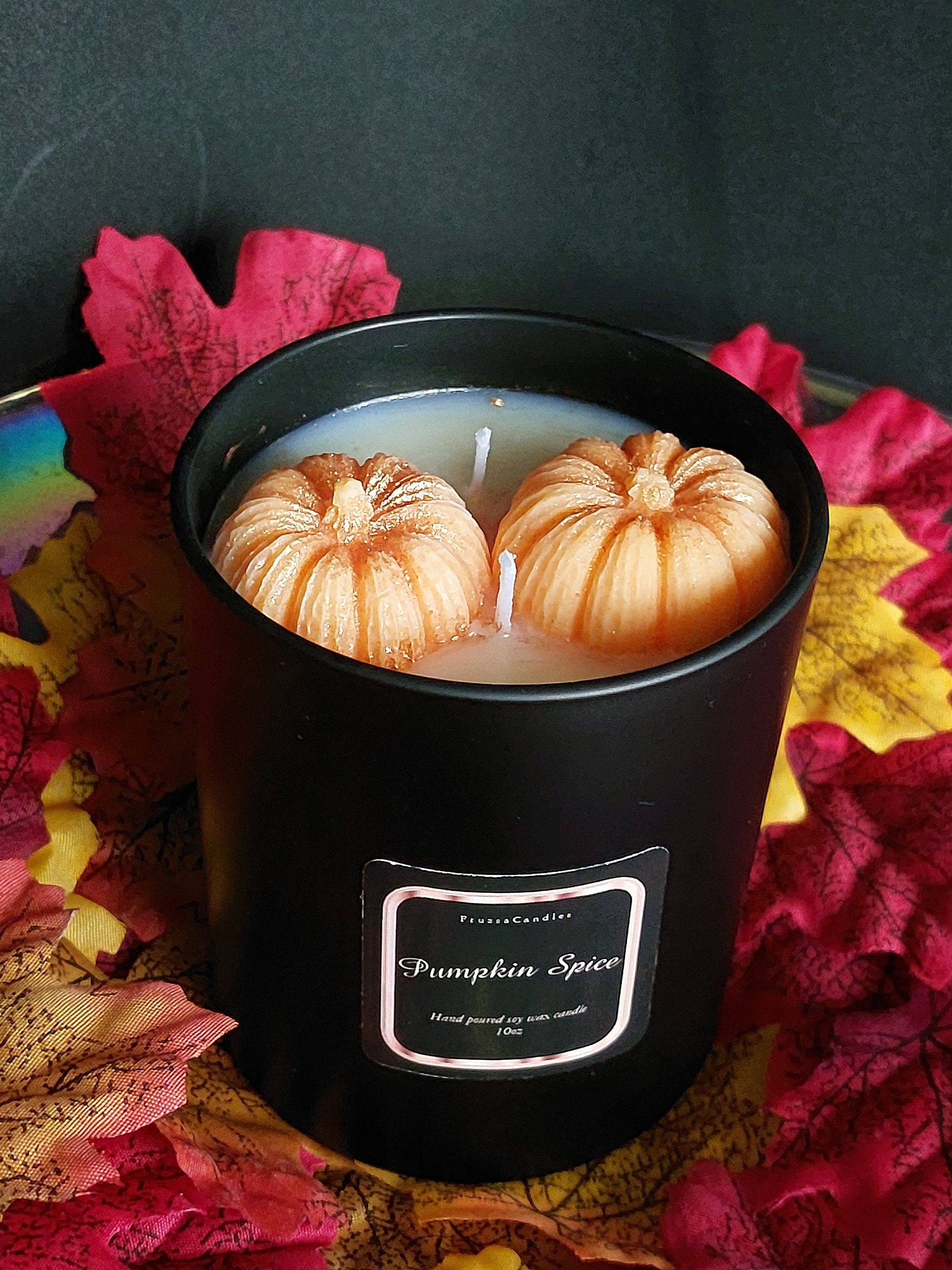 London Home Scents – wholesale Burkljus – Pumpkin Spice Doftljus/Lyxig matt svart burk/Mycket doftande handgjort sojaljus1