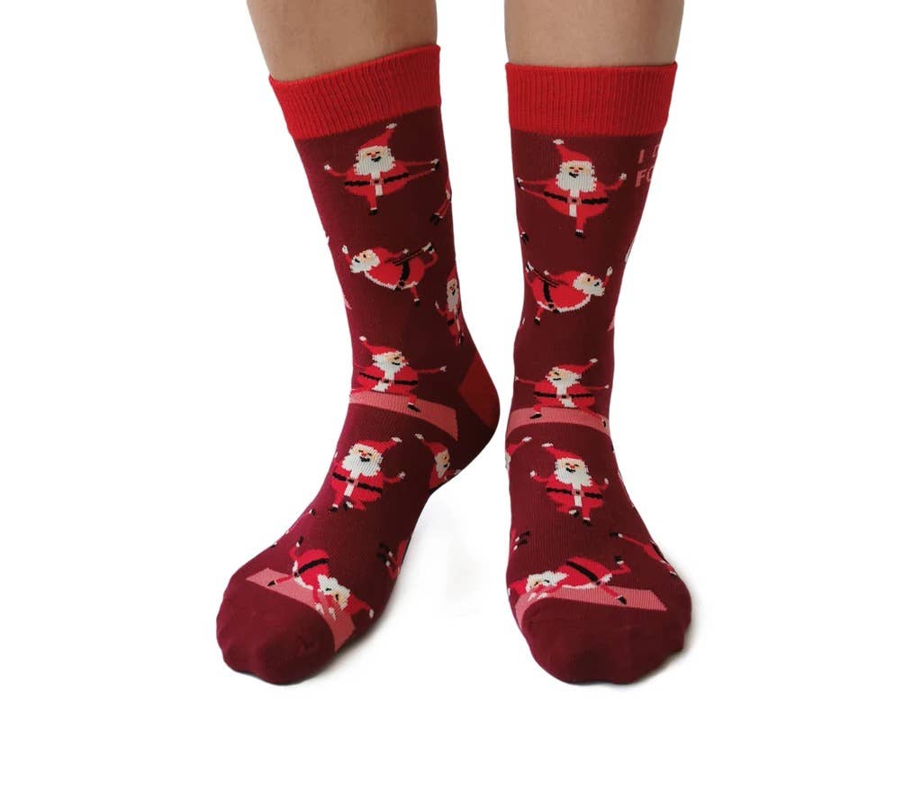 Uptown Sox - Wholesale Socks - Women's - Yoga Santa Socks - S/M (Women)1