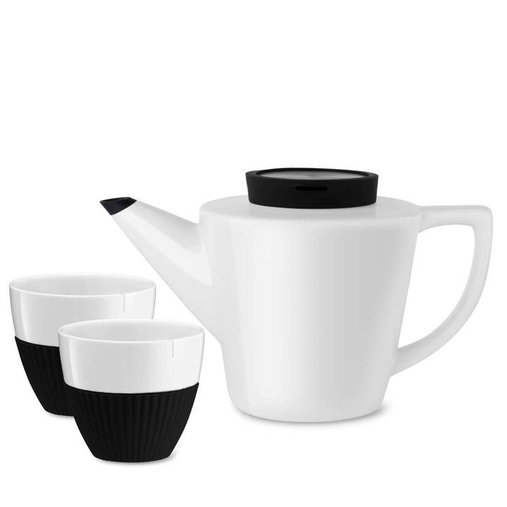Théière en porcelaine et silicone avec infuseur et tasses - Ensemble de 3 pour la vente par Viva | Espro | Liiton