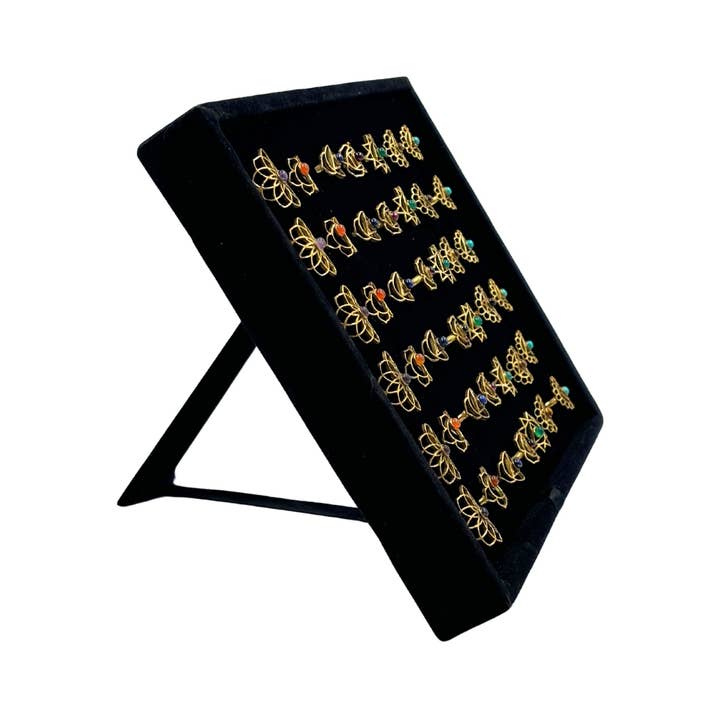 Earths Elements Wholesale - Wholesale Jewelry Set - Ring Set - Sacred Chakra Stone Healing, 42 pcs1