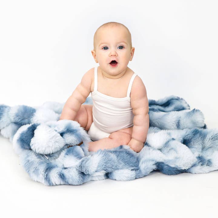 Cosmic Clouds Blanket - Blue Ombre for wholesale by Daisy Gift Box