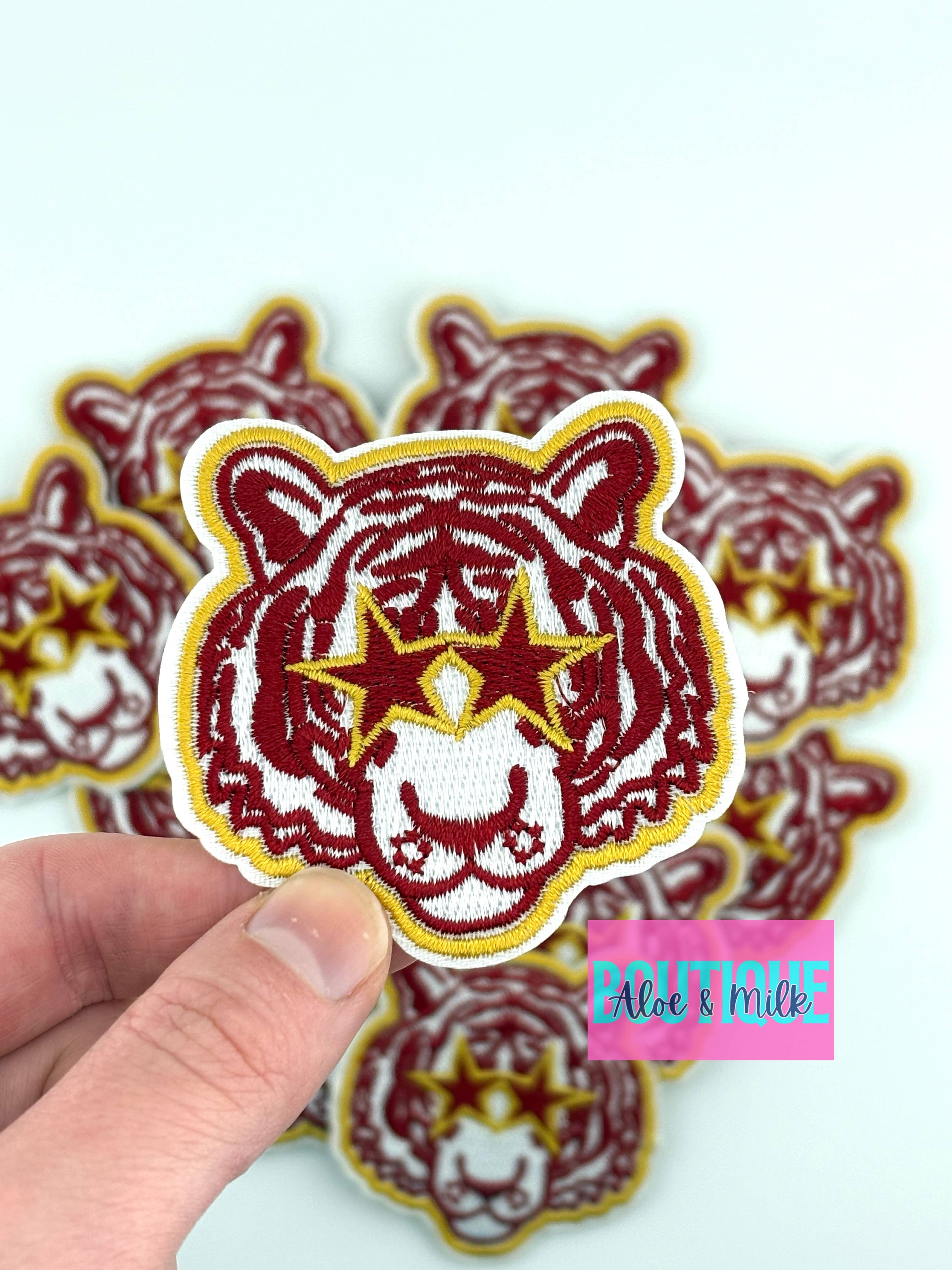 Aloe and Milk Boutique - Wholesale Patch - Mascot Tiger, tiger patch, sports patch, football, game day1