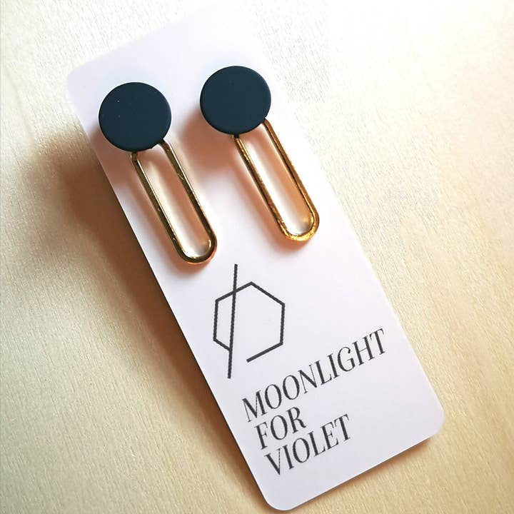 Paperclip Dangles - Gold Finish for wholesale by Moonlight for Violet