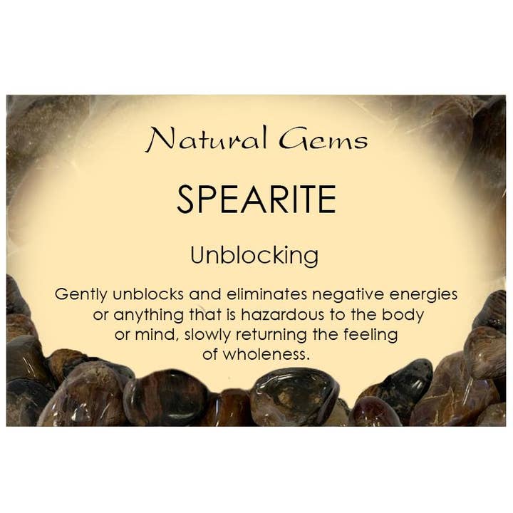 Spearite Informationskarten für den Großhandel von Crystal Magick Wholesale Ltd