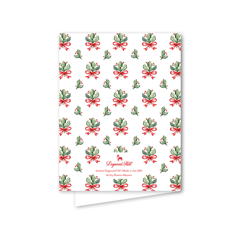 Dogwood Hill – wholesale Christmas card – Holly Ribbons Tree2