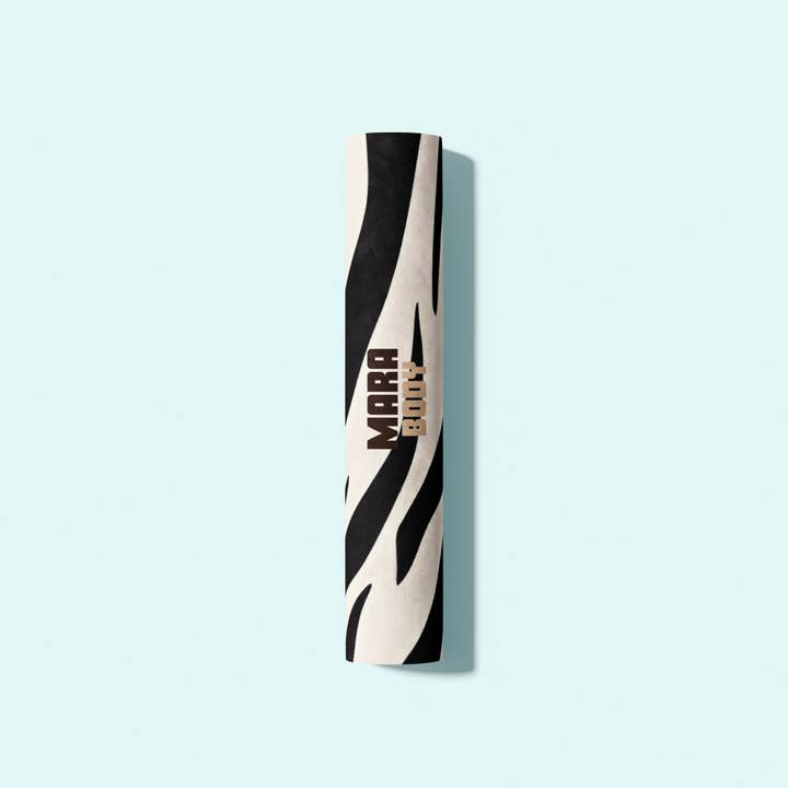 MARA BODY - Yoga & Pilates mats and accessories - Wholesale Yoga Mat - Sustainable Suede Washable Wellness Yoga Rug Mats - Zebra