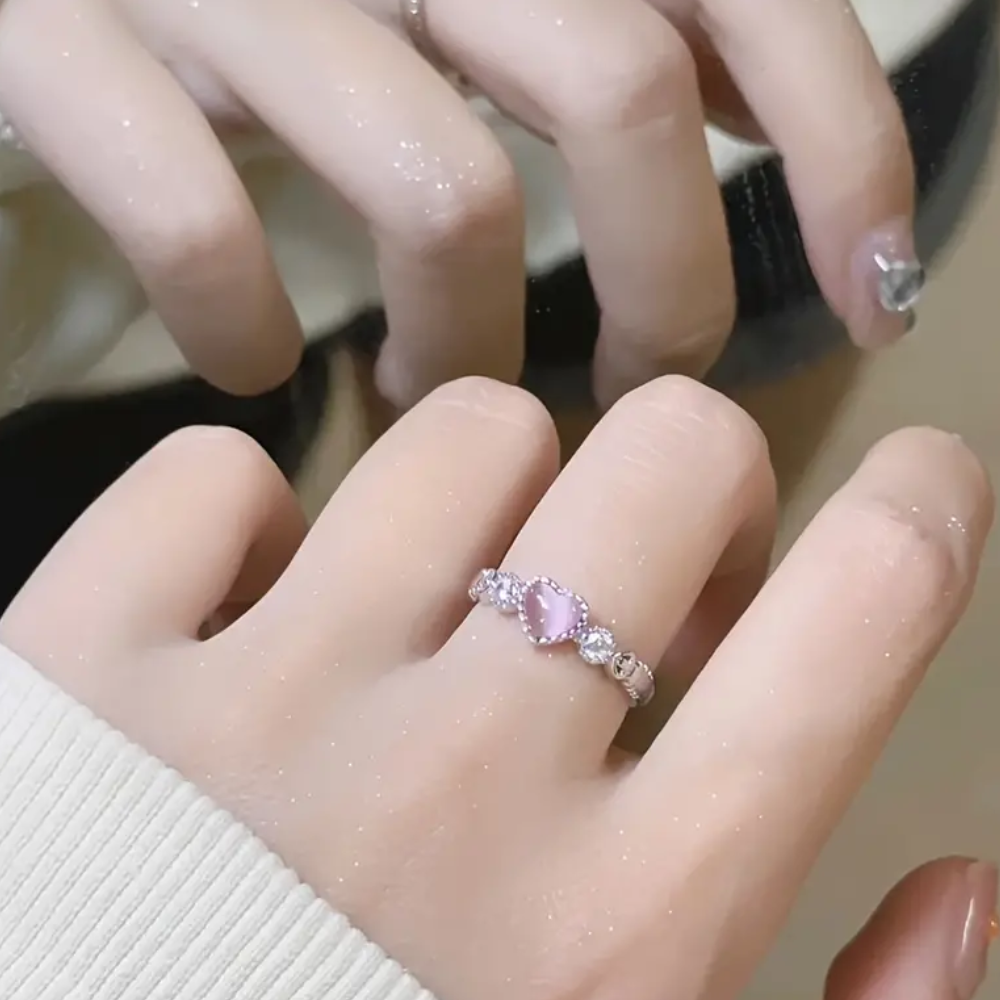 Ashlen – Großhandel Mehrsteinige Ringe – CHERISH HEART RING (VERSTELLBAR)3