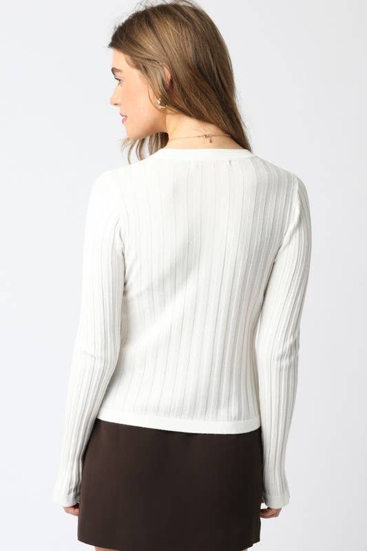 Olivaceous – Top de malha - Mulher por atacado – Top de Malha com Botões Haley7