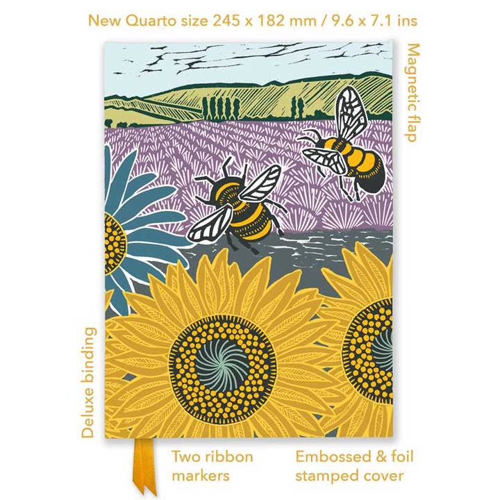 Kate Heiss: Sunflower Fields (Foiled Quarto Journal) by for wholesale by Simon & Schuster