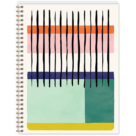 SPIRAL SKETCHBOOK PLAYFUL PATTERNS STRIPE for wholesale by Punch Studio