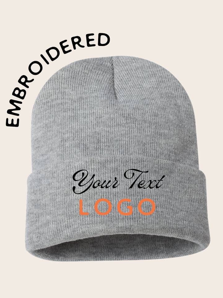 Bonnet brodé personnalisé avec votre logo pour la vente par Ginger And Thread