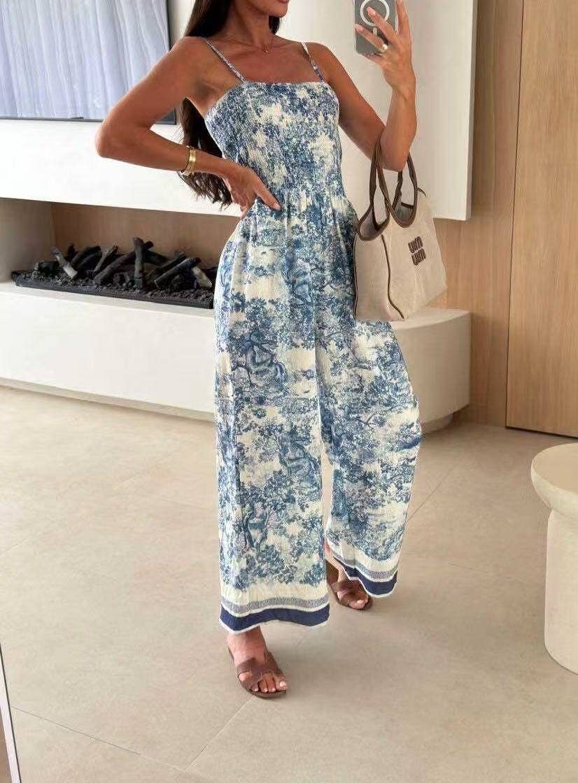 ESTEE BROWN - Wholesale Jumpsuit - Women's - Printed jumpsuit pants 100% Viscose - 2580