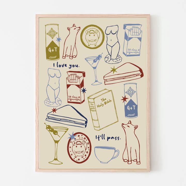 Fleabag Wall Art Print for wholesale by P's Emporium