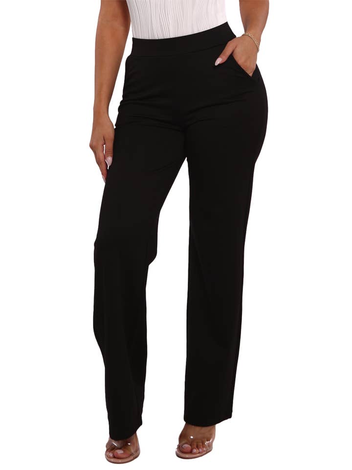 REDFINCH APPAREL INC - Wholesale Pants - Women's - Womens High Rise Stretch Ponte Straight Leg Pants