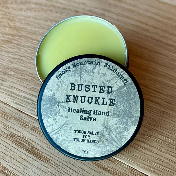 Baume de guérison pour mains Busted Knuckle pour la vente par Smoky Mountain Wildcraft