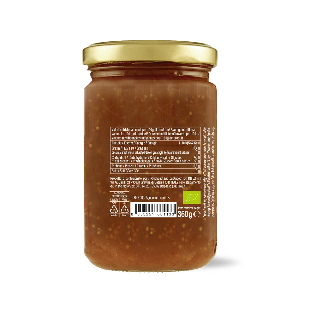 CONVIVIA for italian food lovers - Vendita all'ingrosso Marmellata/Gelatina - Confettura extra di fichi bianchi bio 360g2