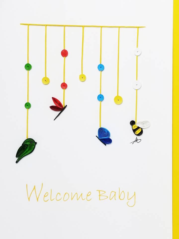 #406 "Welcome Baby" for wholesale by Iconic Quilling