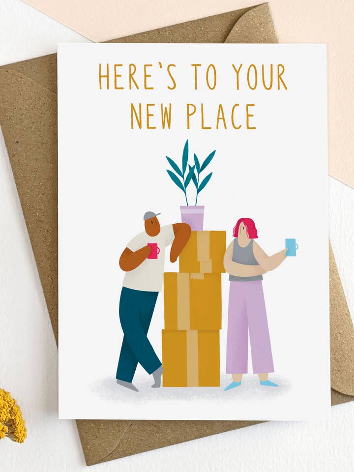 Illustrated New Home Card for wholesale by Elsa Rose Frere