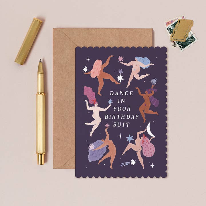 Birthday Suit Birthday Card | Funny Birthday Cards for wholesale by Sister Paper Co.