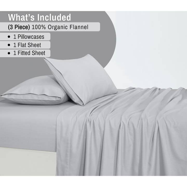 Ruvanti - Wholesale Sheet Set - RUVANTI Organic Flannel Sheets For All Seasons - Breathable & Super Soft - 4 Pcs by Ruvanti43