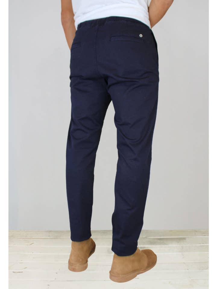 Patadegayo - Wholesale Pants - Men's - Men's navy chino pants with elastic waistband4