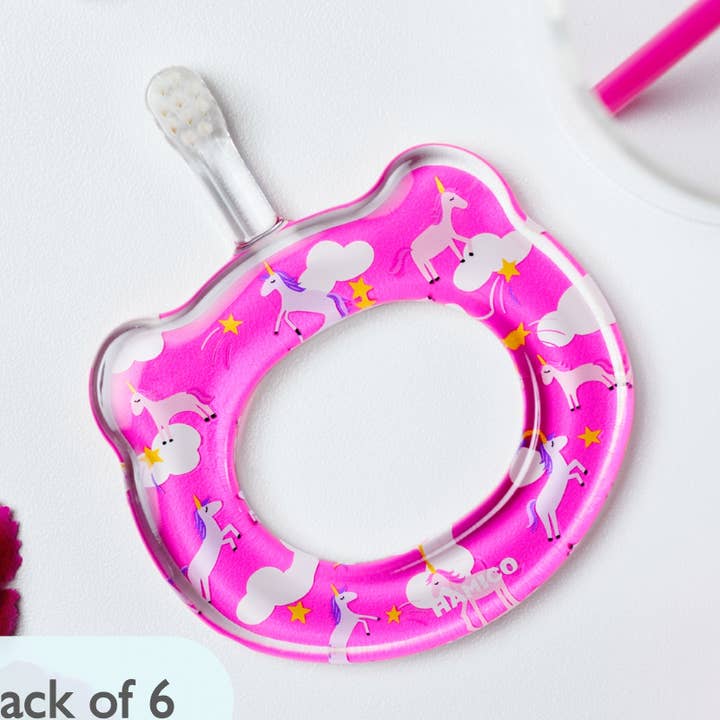Baby Training Toothbrush - Unicorns | 6 Individual packs for wholesale by HAMICO -Innovative Toothbrush