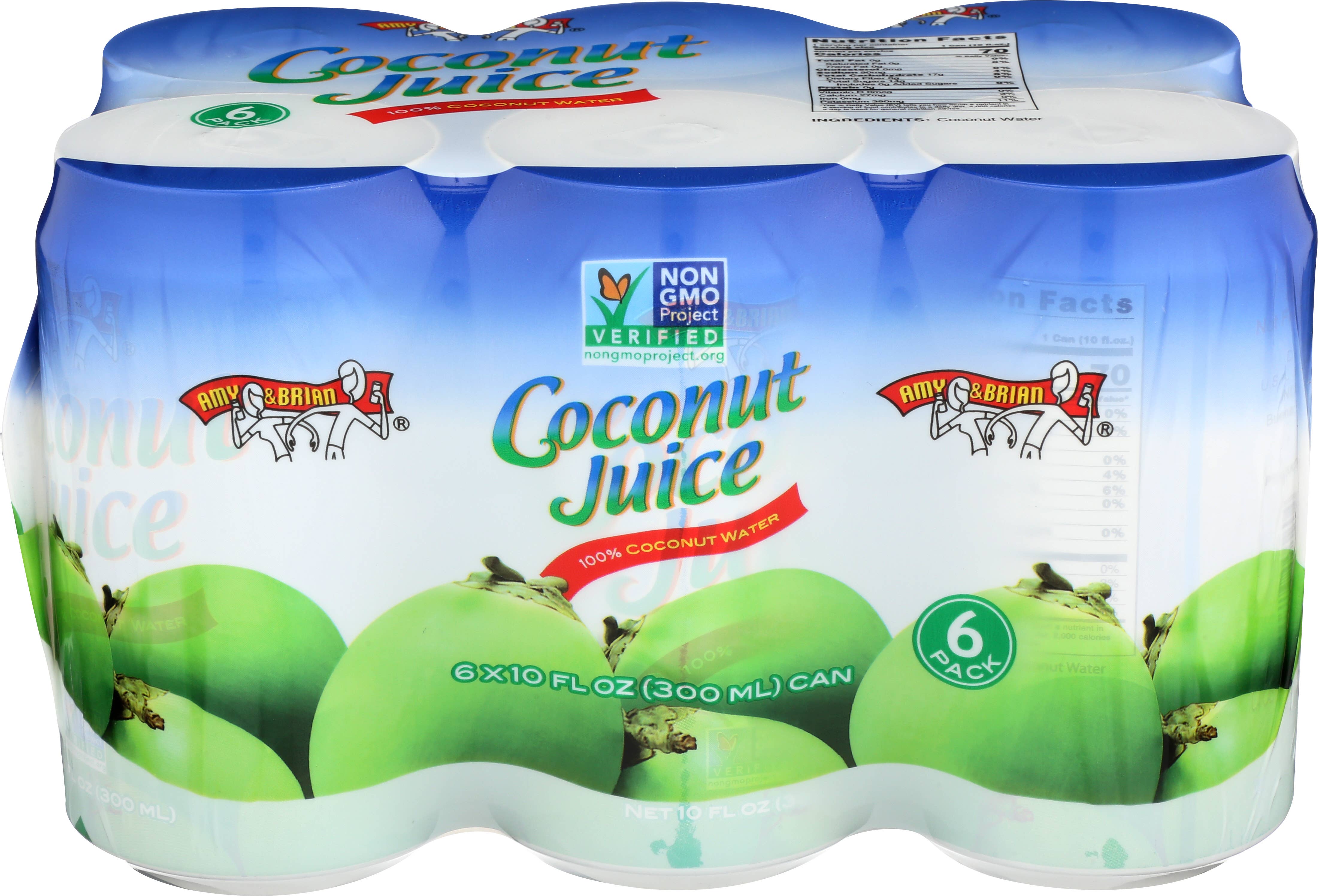 Amy & Brian - Wholesale Flavored/Infused Water (Non-Carbonated) - Amy & Brian Premium Coconut Water, Original -  10 FL Oz2