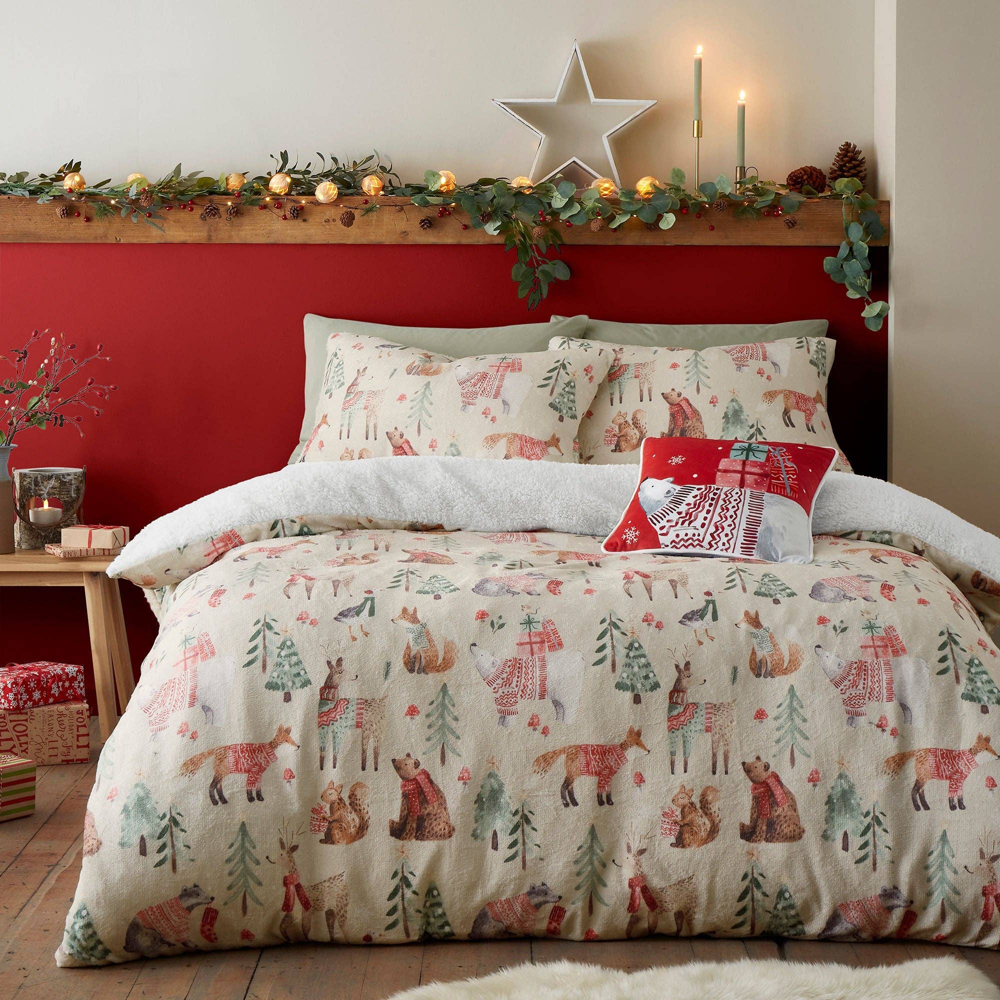 UW Home - Wholesale Bedding Set - Christmas Woodland Animals Duvet Cover Set by Fusion Natural3