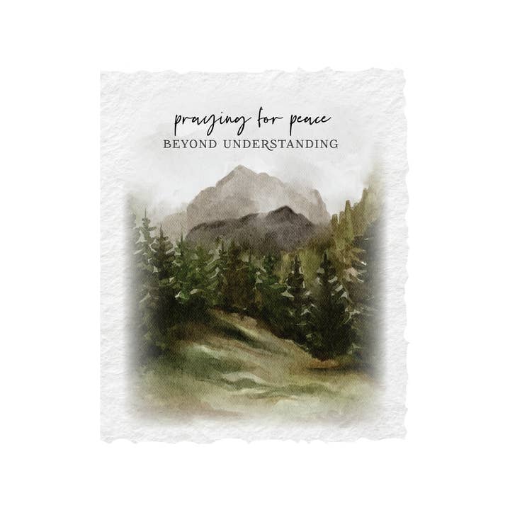 Paper Baristas - Wholesale Everyday Greeting Card - Praying for Peace | Eco-Friendly Fair Trade Greeting Card