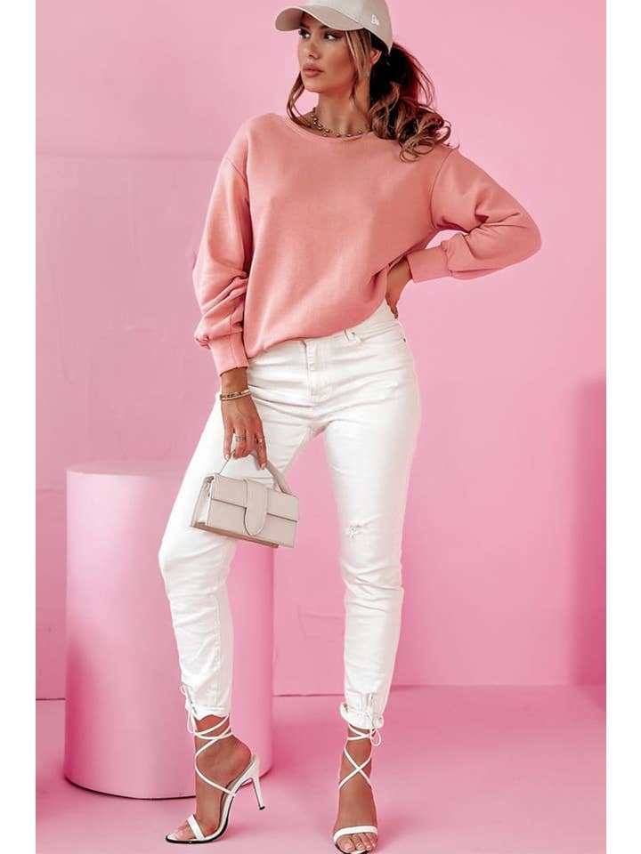 Amaryllis Apparel - Wholesale Sweatshirt - Women's - Back Bowknot Sweatshirt12