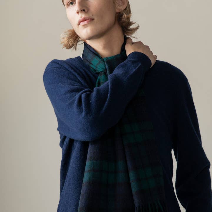 Kiltane - Wholesale Scarf - Unisex - Heritage Tartan Cashmere Scarf - Blackwatch1