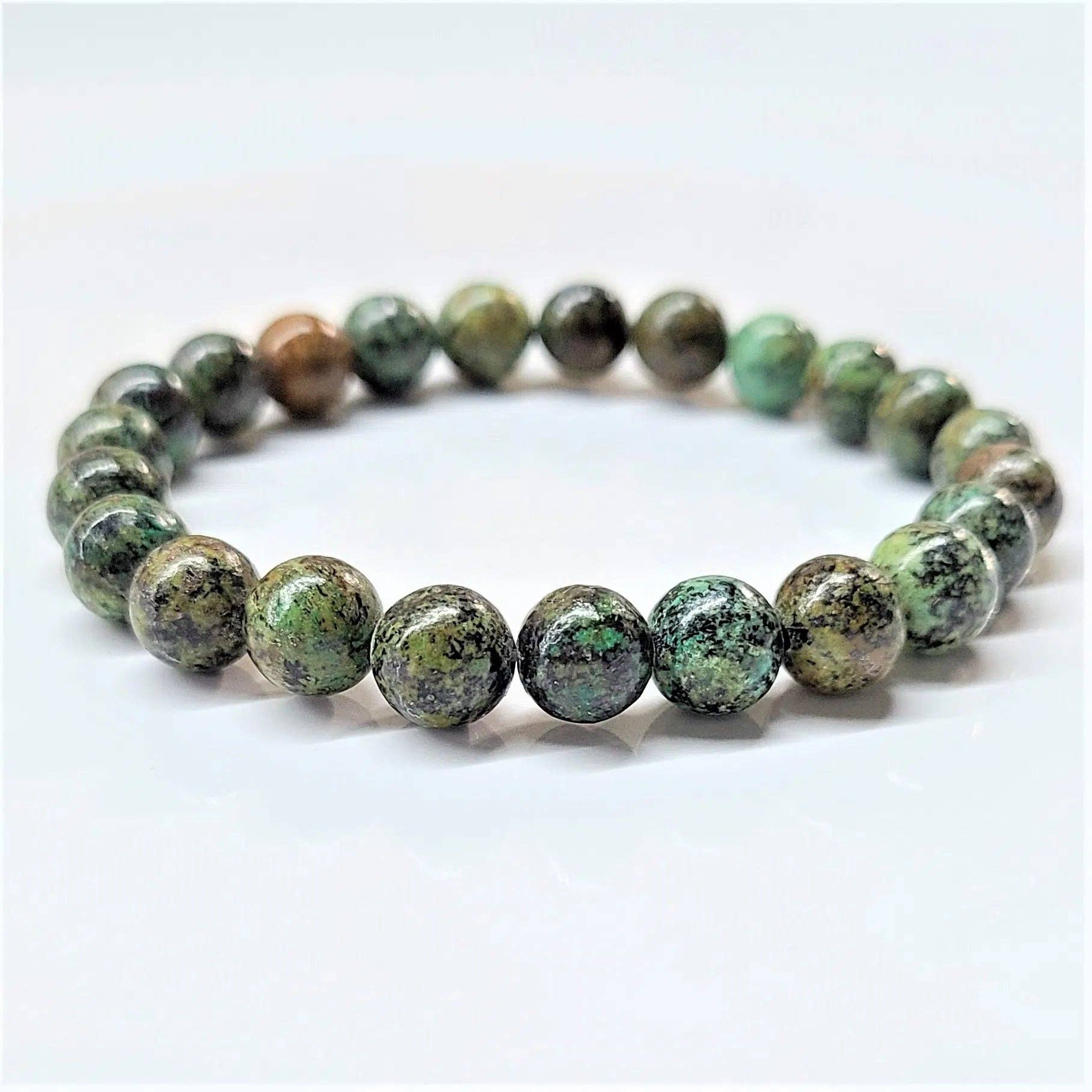 The Healing Sanctuary - Wholesale Beaded Bracelet - African Turquoise Beaded Bracelets 8mm1