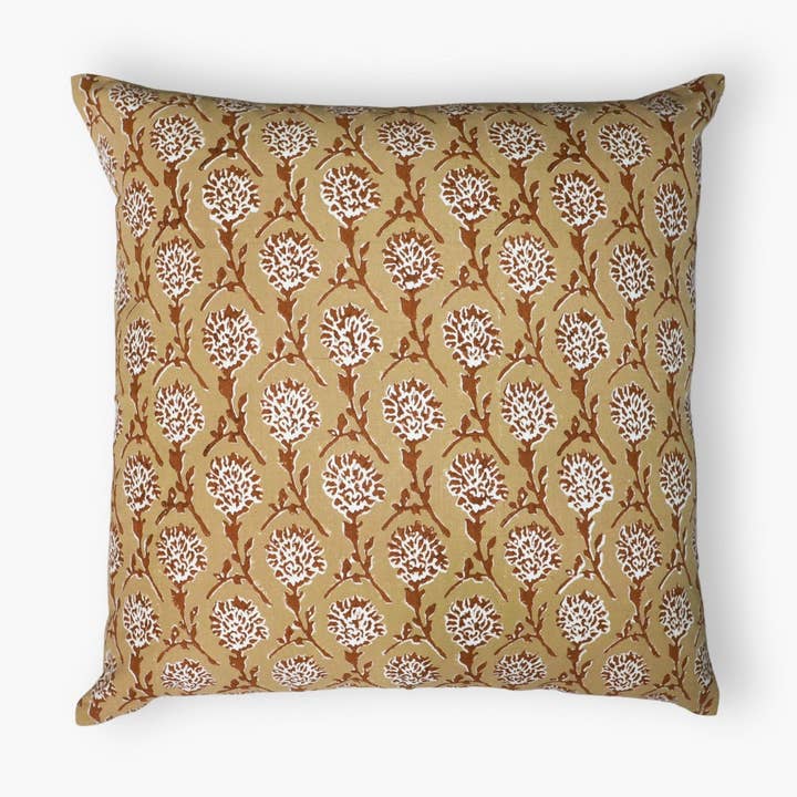 Nikhar Reine Leinen Kissenbezug - Chai Braun für den Großhandel von Banyan & Birch | Artisanal Home Linens