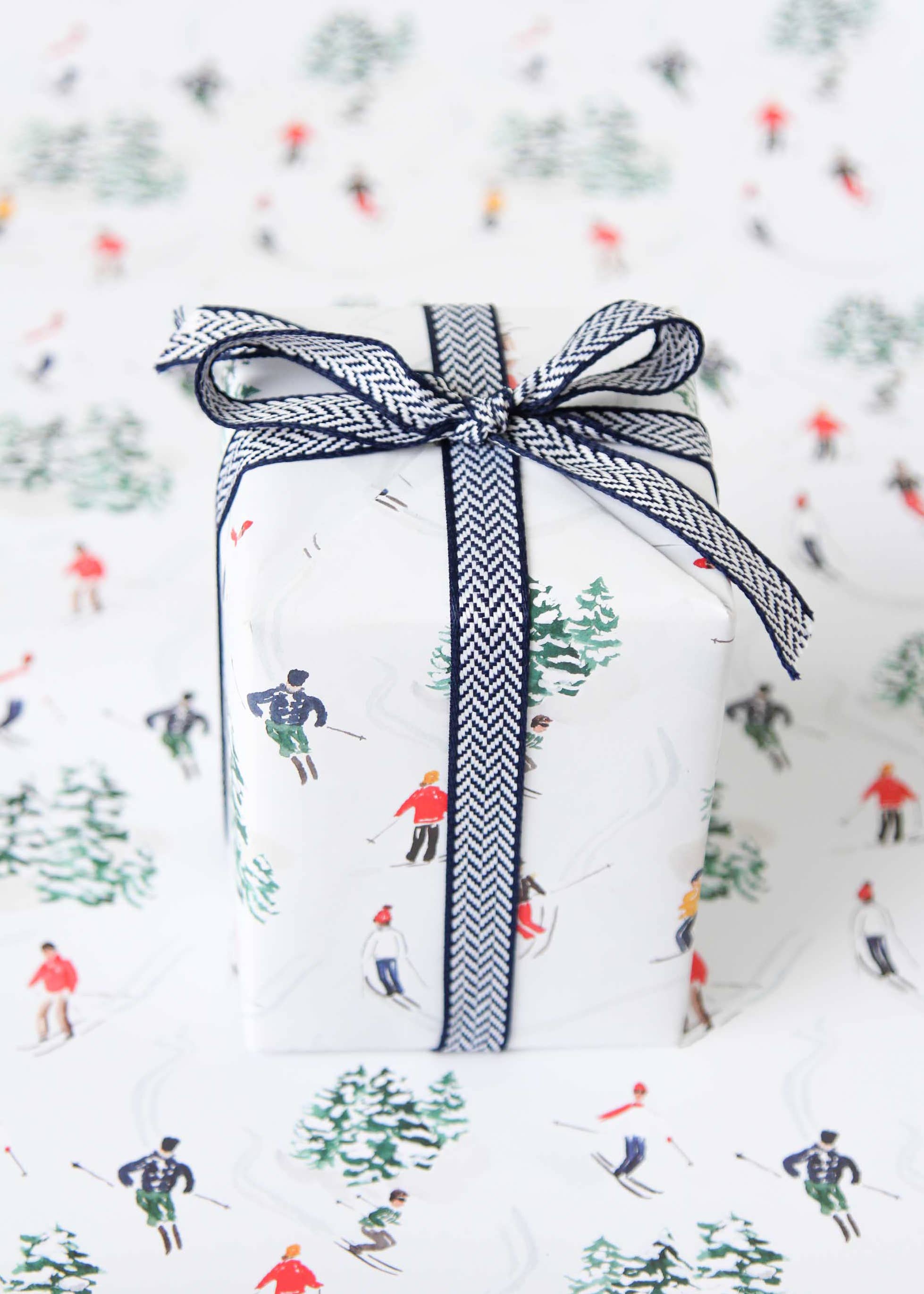 The Illustrated Life - Wholesale Flat Wrap - Skier Wrapping Paper Sheets2