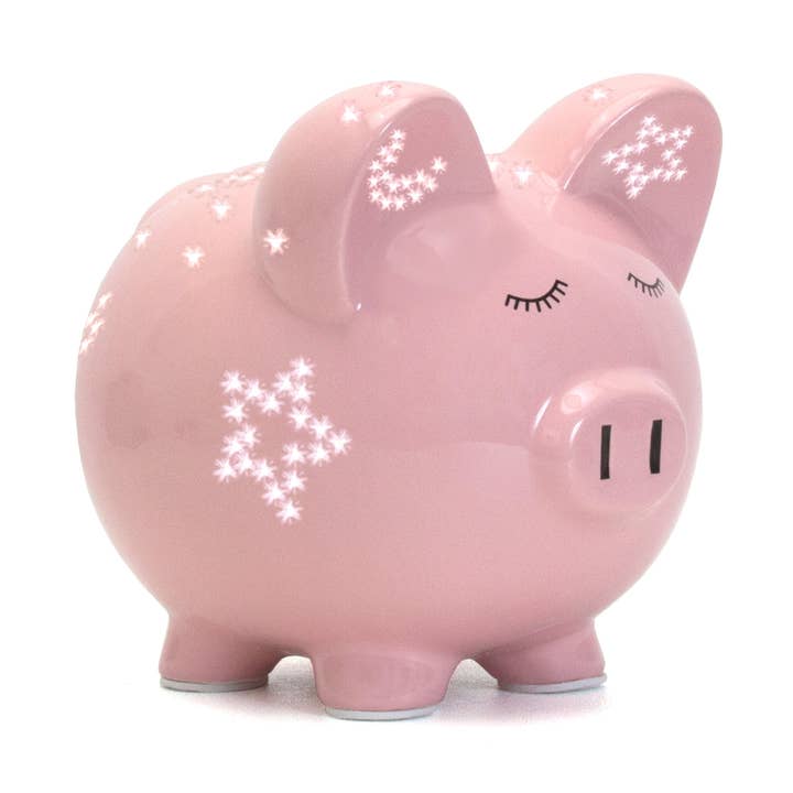 Pink Night Light Piggy Bank for wholesale by Child To Cherish®